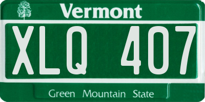VT license plate XLQ407