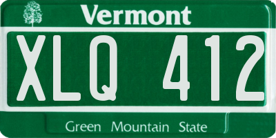 VT license plate XLQ412