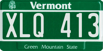 VT license plate XLQ413