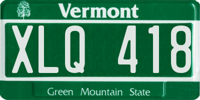 VT license plate XLQ418