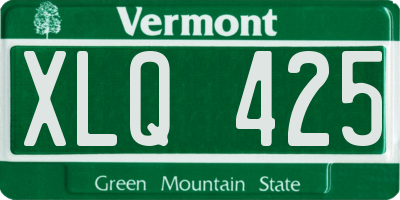 VT license plate XLQ425