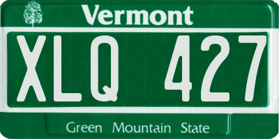 VT license plate XLQ427