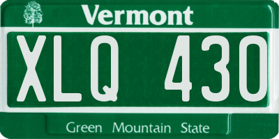 VT license plate XLQ430