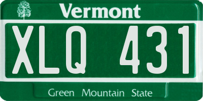 VT license plate XLQ431