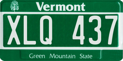 VT license plate XLQ437