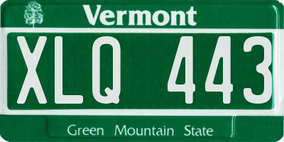 VT license plate XLQ443