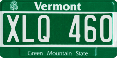 VT license plate XLQ460