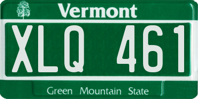 VT license plate XLQ461