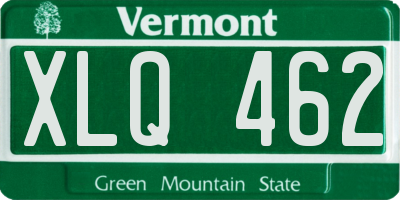 VT license plate XLQ462