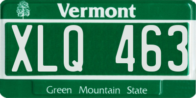 VT license plate XLQ463