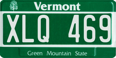 VT license plate XLQ469
