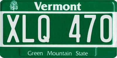 VT license plate XLQ470
