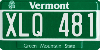 VT license plate XLQ481