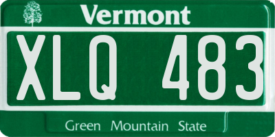 VT license plate XLQ483