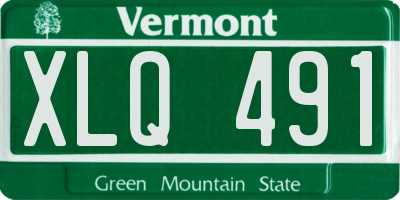 VT license plate XLQ491