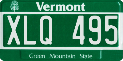 VT license plate XLQ495