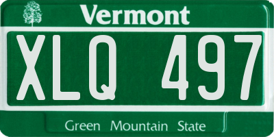 VT license plate XLQ497