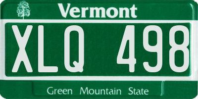 VT license plate XLQ498