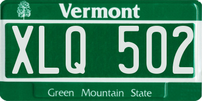 VT license plate XLQ502