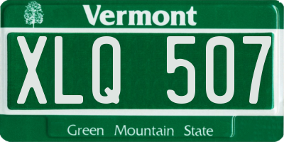 VT license plate XLQ507