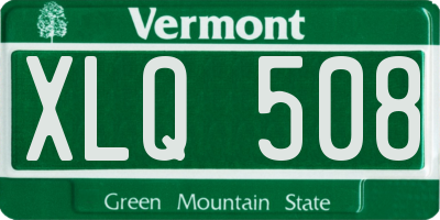 VT license plate XLQ508