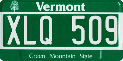 VT license plate XLQ509