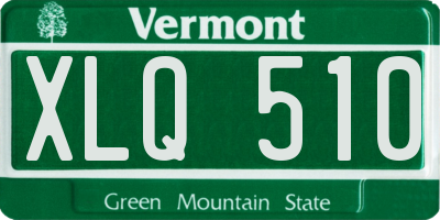 VT license plate XLQ510