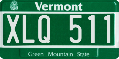 VT license plate XLQ511