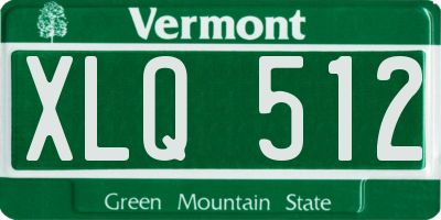 VT license plate XLQ512