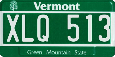 VT license plate XLQ513