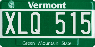 VT license plate XLQ515