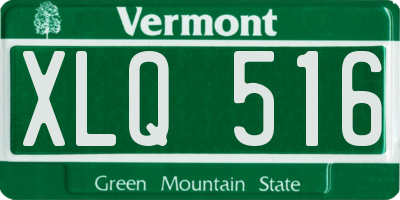 VT license plate XLQ516