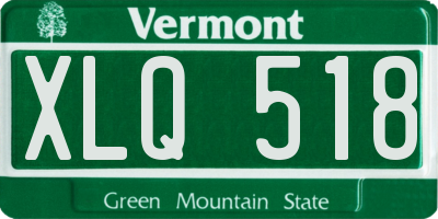 VT license plate XLQ518