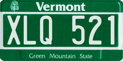 VT license plate XLQ521