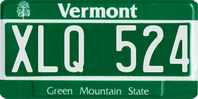 VT license plate XLQ524