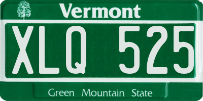 VT license plate XLQ525