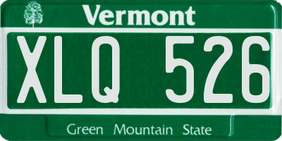 VT license plate XLQ526