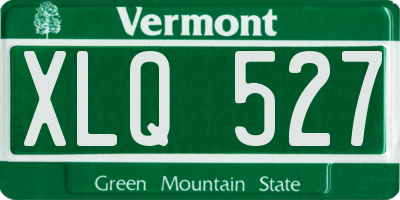 VT license plate XLQ527