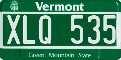 VT license plate XLQ535