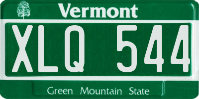 VT license plate XLQ544