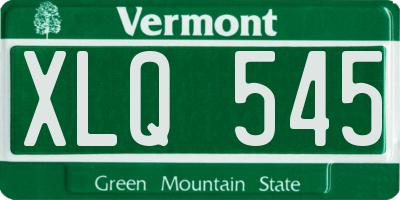 VT license plate XLQ545