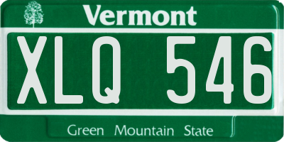 VT license plate XLQ546