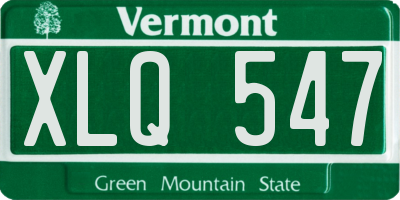 VT license plate XLQ547