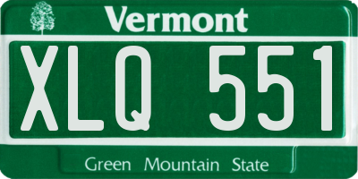 VT license plate XLQ551
