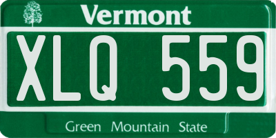 VT license plate XLQ559