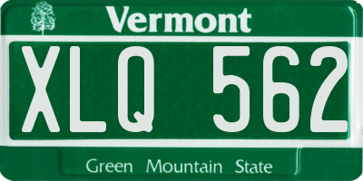 VT license plate XLQ562