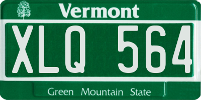VT license plate XLQ564