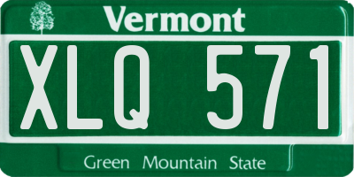VT license plate XLQ571
