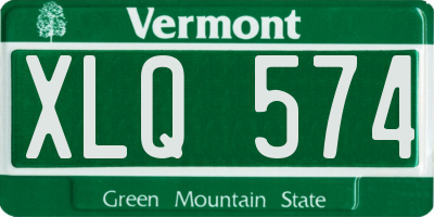 VT license plate XLQ574