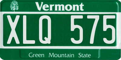 VT license plate XLQ575